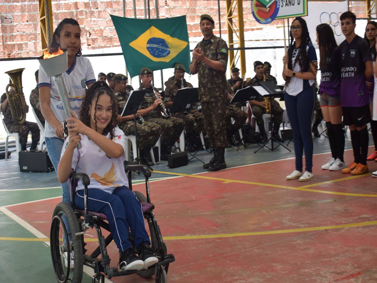 Batalhão Duarte Coelho participa da abertura dos Jogos Internos Escolares  na região do Agreste Pernambucano